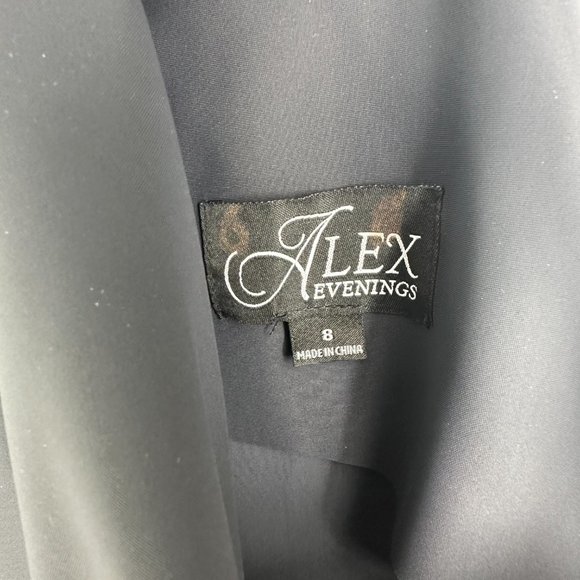 Alex Evenings embellished Halter Neck Sleeveless Ruched Sheath Dress NWT  grey 8 - Picture 7 of 8